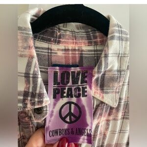 Love Peace Cowboys Angels Tie Dye Woman's Grateful Dead Shirt Top Vintage